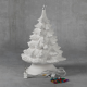 Ceramic Bisque Christmas Tree - 14 inch with base, lights and star